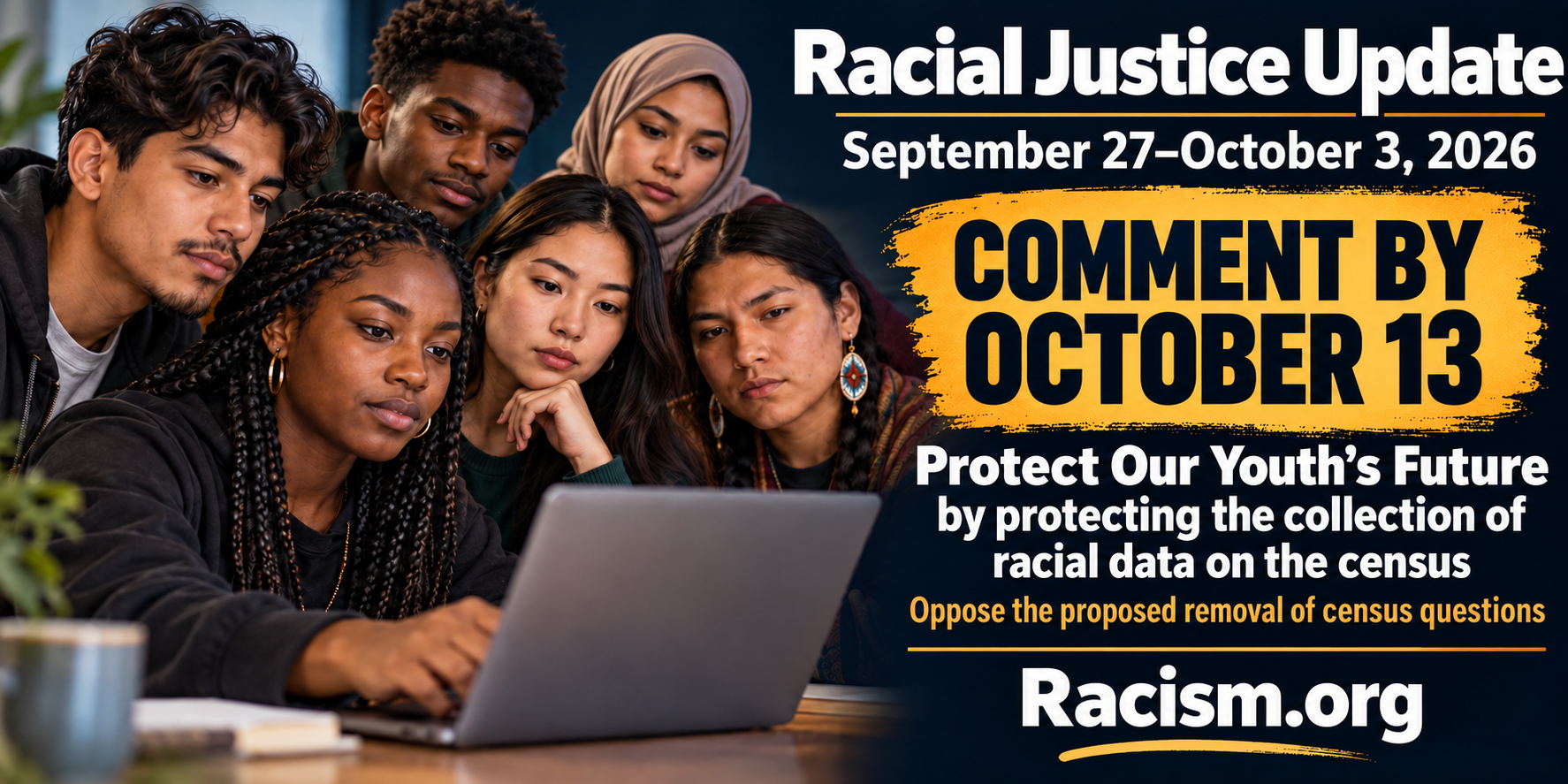 Diverse youth census update banner