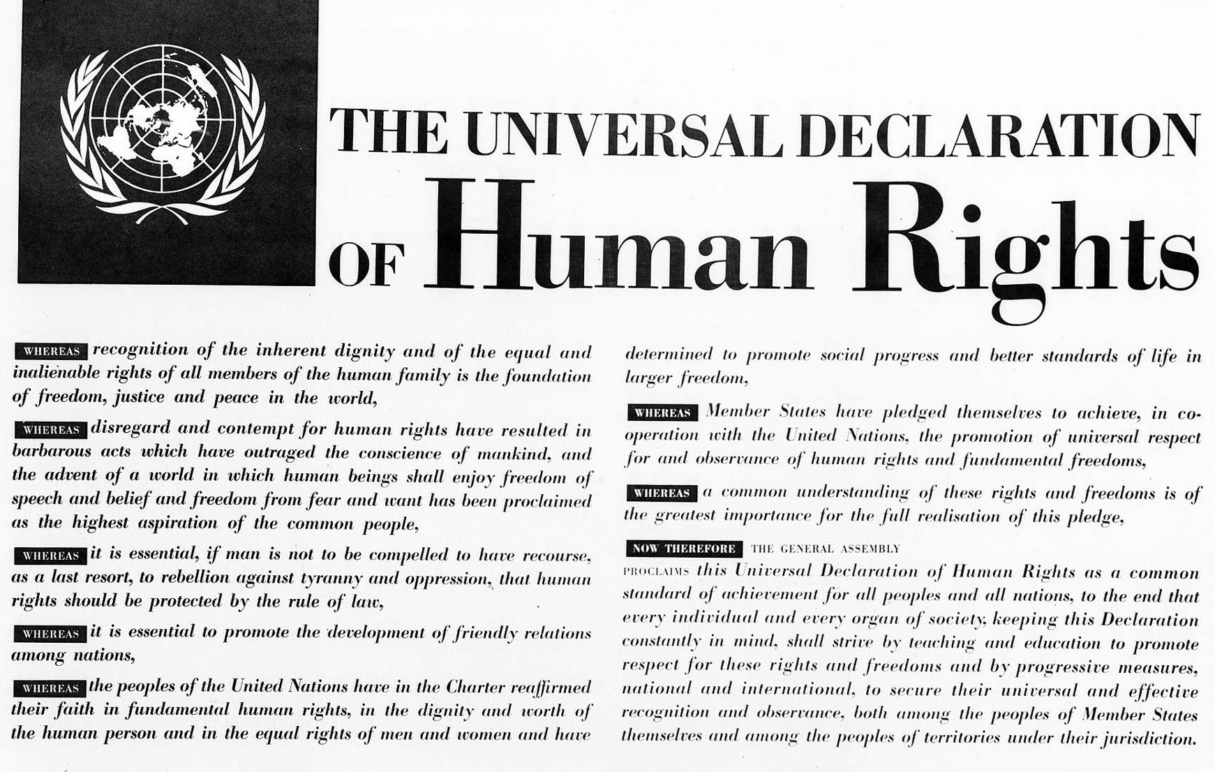 The universal declaration of human rights 10 December 1948